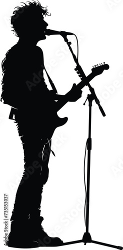 Silhouette rocker in perform black color only full body