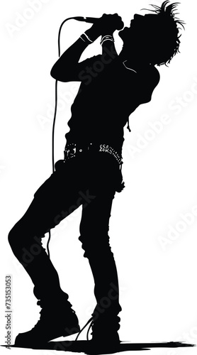 Silhouette rocker in perform black color only full body