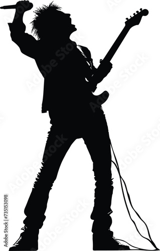 Silhouette rocker in perform black color only full body