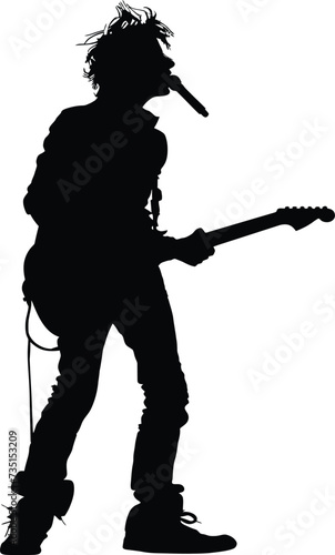 Silhouette rocker in perform black color only full body