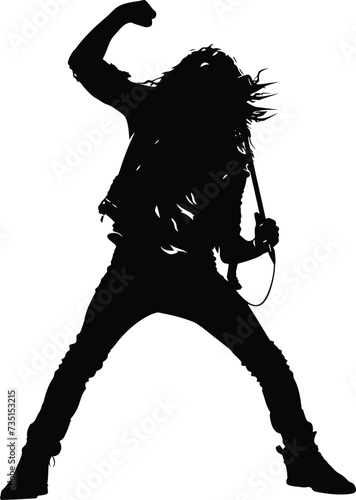 Silhouette rocker in perform black color only full body