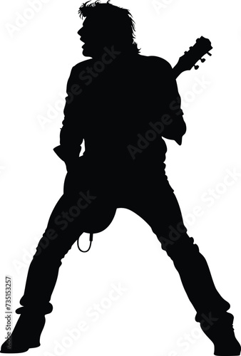 Silhouette rocker in perform black color only full body