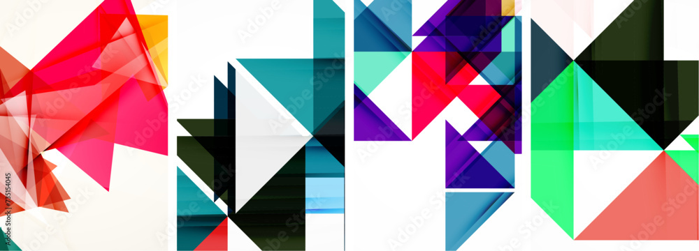 Triangle poster set for wallpaper, business card, cover, poster, banner, brochure, header, website Triangle poster set for wallpaper, business card, cover, poster, banner, brochure, header, website