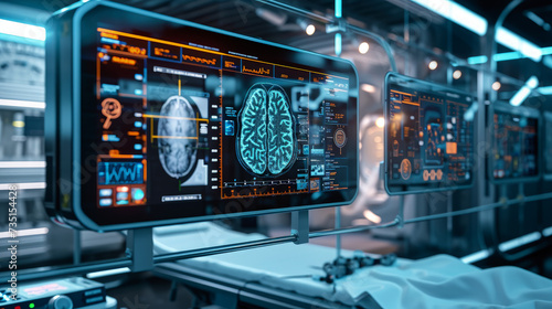 Innovative and futuristic healthcare brought to life with AI diagnostics and state-of-the-art medical equipment. See how technology is revolutionizing medical care.