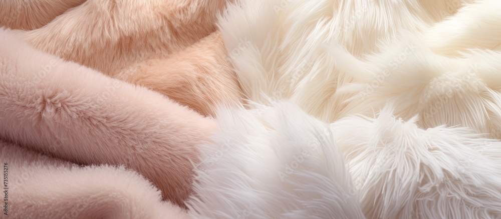 The texture of a soft warm woolen blanket. Creative Banner. Copyspace image The texture of a soft warm woolen blanket. Creative Banner. Copyspace image