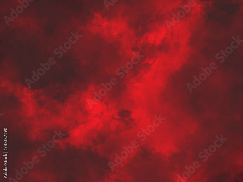 Luxury red weathered wall textured background with garnet tones. Aged wall. Red smoke stage studio. Abstract fog texture overlays. Design texture. Fantasy Horror Sky. Halloween Hell Sky. 
