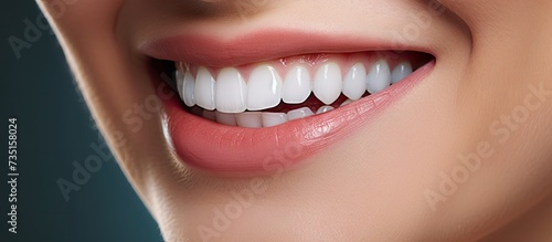 My smile is perfect Portrait of happy patient in dental chair. Creative Banner. Copyspace image