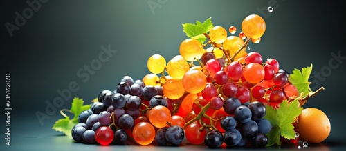 Vitamin P a chemical formula flavonoids. Creative Banner. Copyspace image photo
