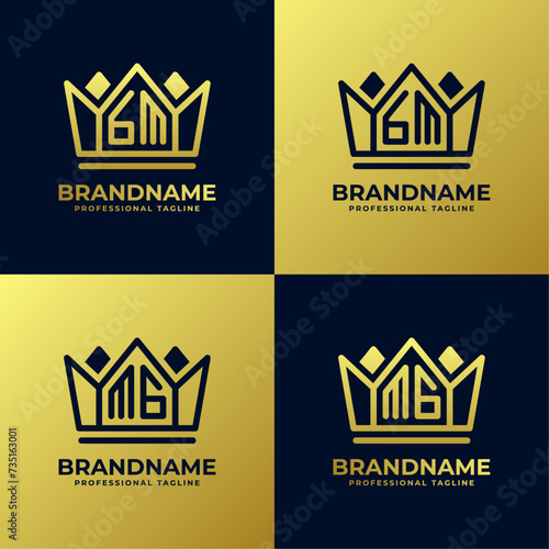 Letters GM and MG Home King Logo Set, suitable for business with GM and MG initials photo