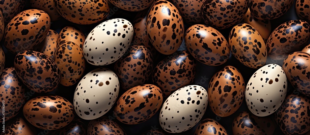 Obraz premium Spotted Lanternfly Egg Mass Lycorma delicatula. Creative Banner. Copyspace image