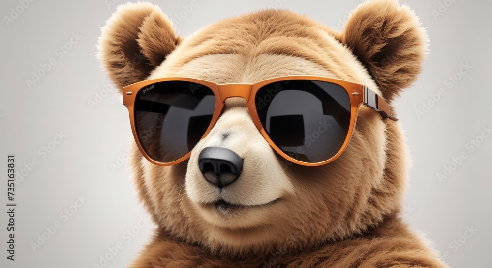 Funny bear wearing sunglasses Funny bear wearing sunglasses