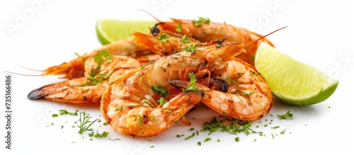 Delicious shrimp with lime and parsley, a perfect seafood dish for any occasion