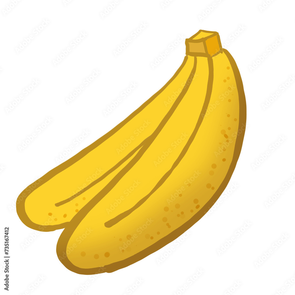illustration of yellow banana