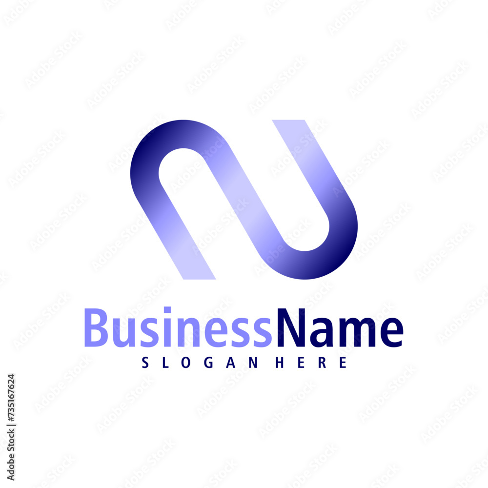 Letter N logo design vector. Creative Initial N logo concepts template Letter N logo design vector. Creative Initial N logo concepts template