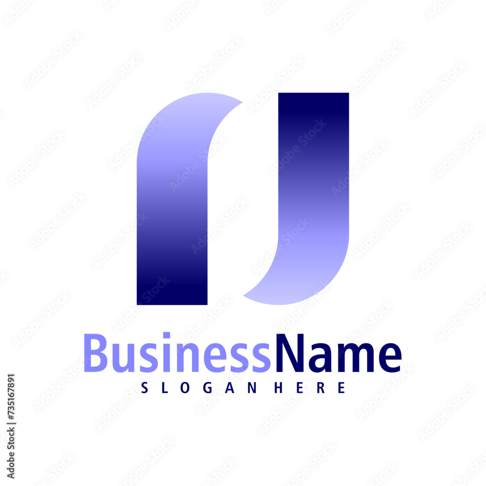 Letter N logo design vector. Creative Initial N logo concepts template Letter N logo design vector. Creative Initial N logo concepts template