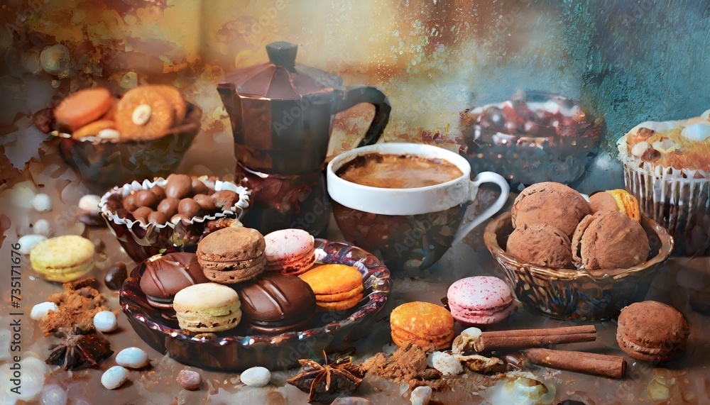 Fototapeta premium coffee for breakfast