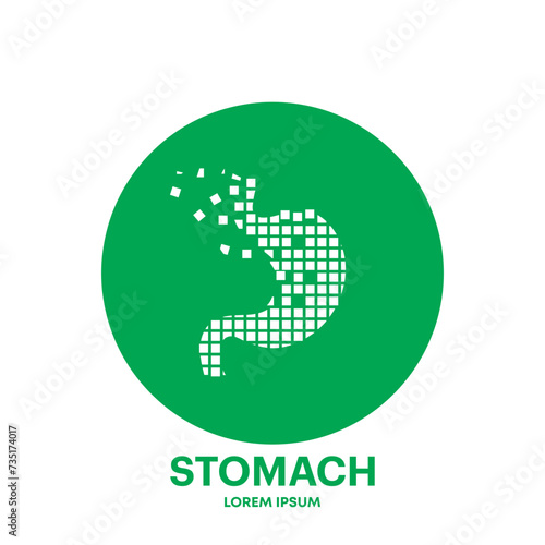 Human stomach medical vector icon. Creative Vector stomach isolated on a white background. stomach care logo vector design template - EPS 10