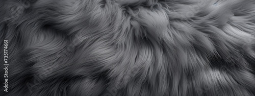 A close up of a textured gray fur texture background. Gray texture background © Ilmi