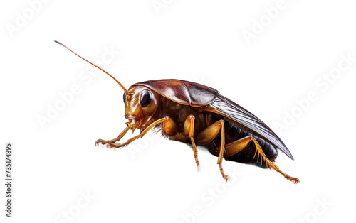 Stone-Scuttling Cockroach isolated on transparent Background © RajaKhalid