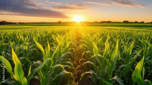 farming corn field iowa photo
