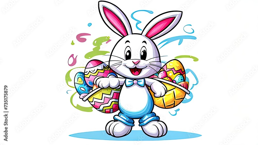 Fototapeta premium Easter bunny thumb-up. cover