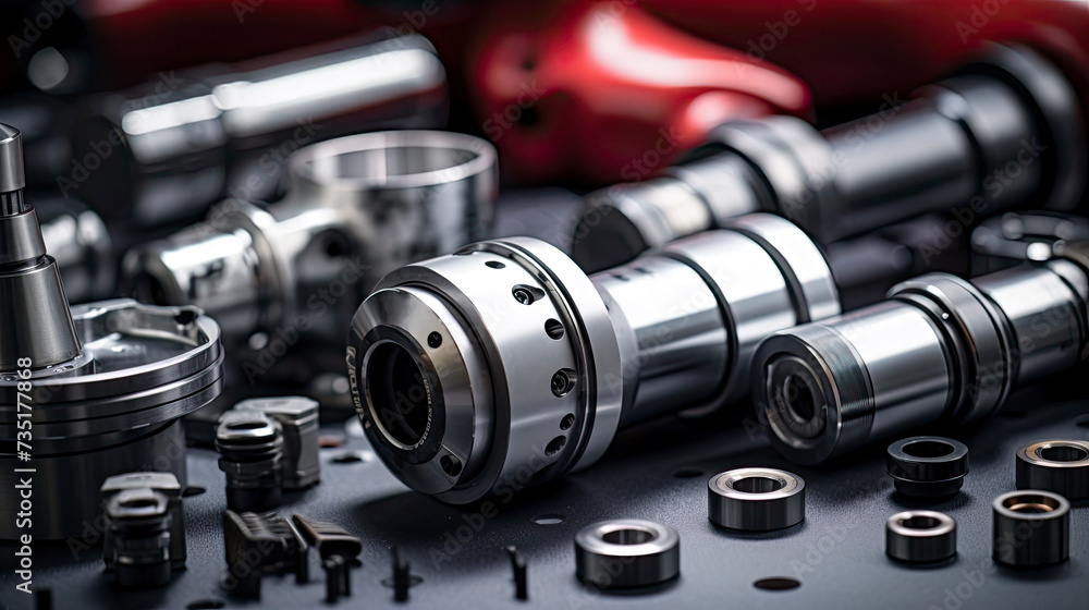 Precision CNC machinery manufacturing aerospace components. Each part is a testament to the fusion of technology and skilled craftsmanship, vital to the aviation industry