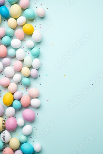 Vibrant Minimalistic Easter Background with Text Space