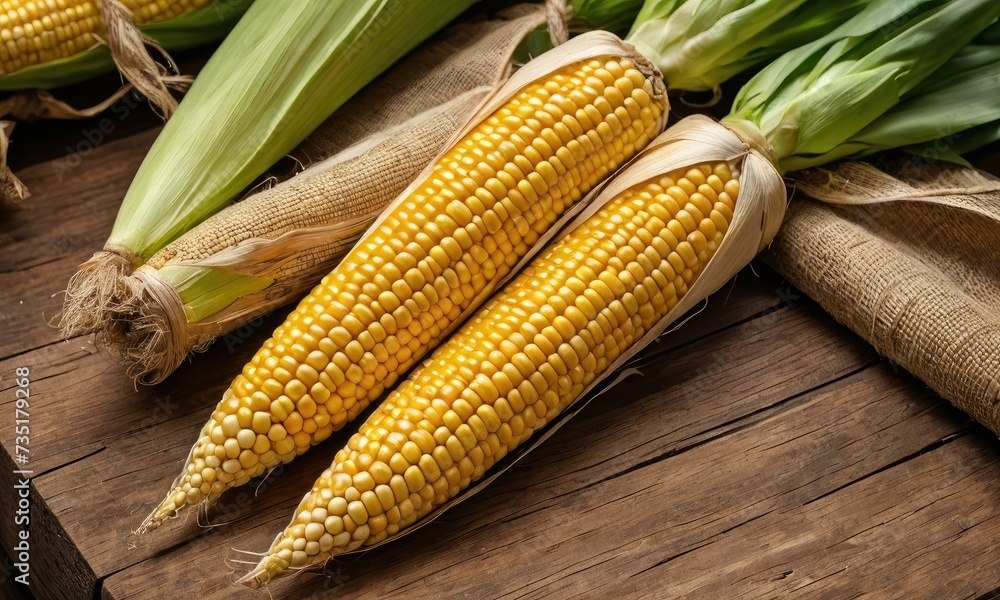 Bountiful Harvest: Sunlit Sweet Corn Awakens the Senses