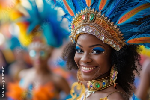 Dancers in Rio Carnival in Brazil
