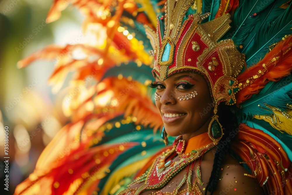 Dancers in Rio Carnival in Brazil