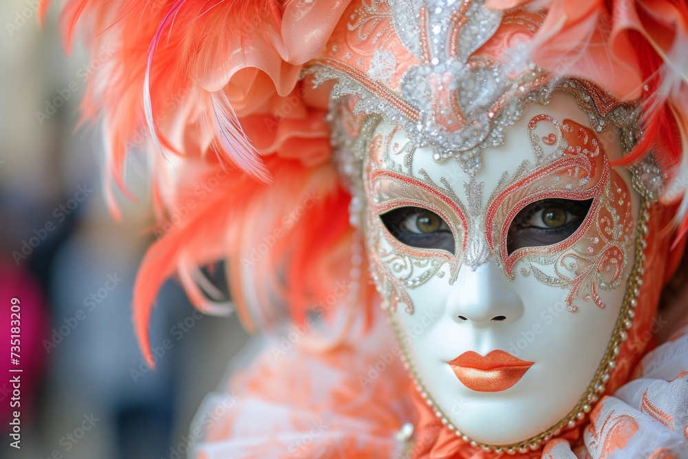 People in costumes in Venetian Carnival People in costumes in Venetian Carnival