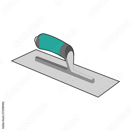 Plastering trowel illustration. Vector image