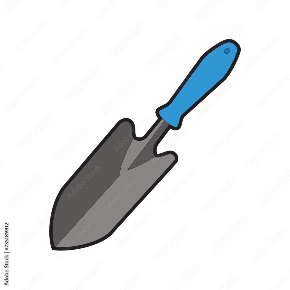 Hand shovel on white background. Vector image Hand shovel on white background. Vector image