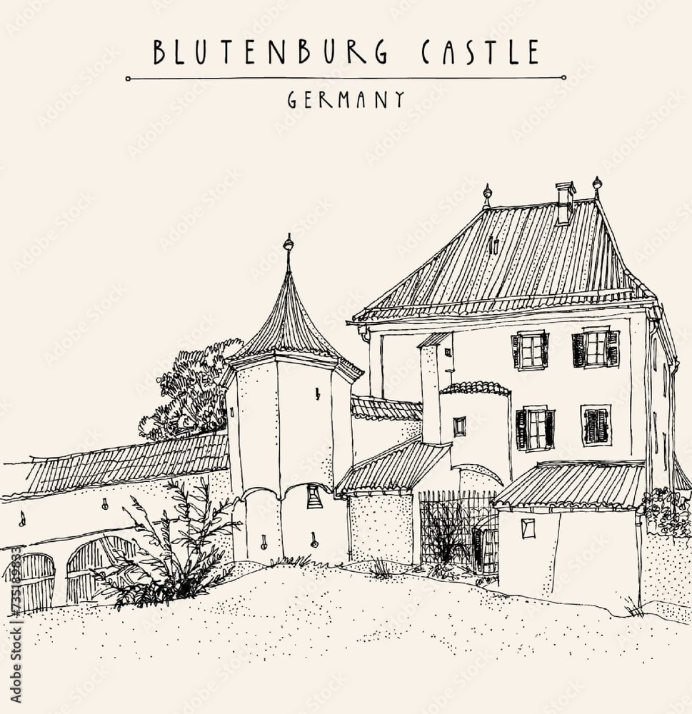 Blutenburg Castle Background Design