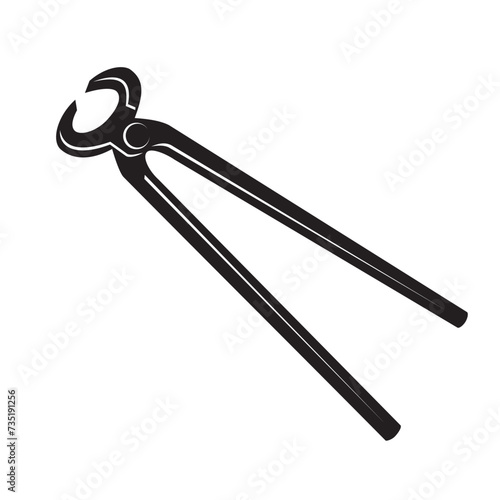Blacksmith pliers icon. Vector image
