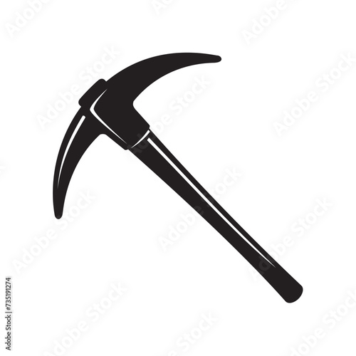 Pickaxe icon design isolated. vector image photo