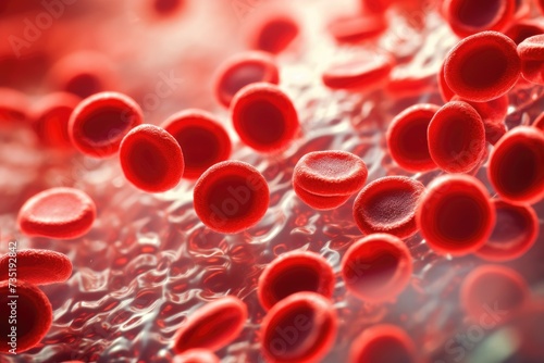Blood cells in red blood cells. 3d render, 3d illustration, Health care and medicine concept, Ai generated