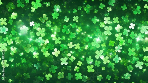 St. Patrick's Day background with clover leaves