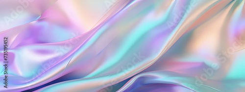 Hologram texture. Gradient abstract background. Holographic rainbow foil. Light metal pastel pattern. Iridescent foil effect texture. Pearlescent gradient