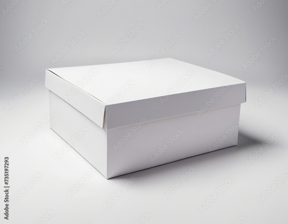 White paper shoebox White paper shoebox