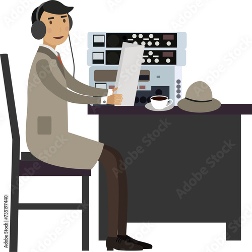 Detective wiretapping vector icon isolated on white