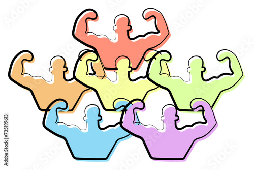people, silhouettes, athlete, sports nutrition, muscles, sports activities