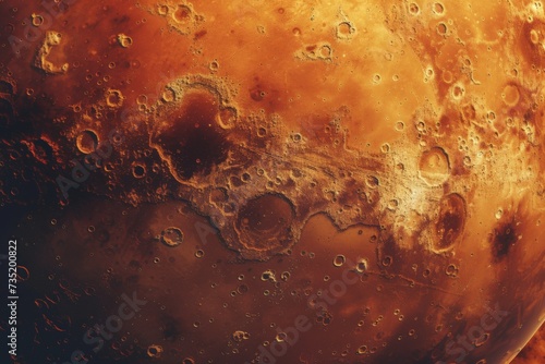 Planet Mars Surface Background Texture Pattern created with Generative AI Technology