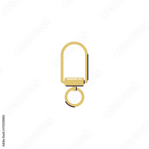 Swivel strap clip, swivel tool, carbine, vector equipment for falconry and training birds, bird hunting accoutrement