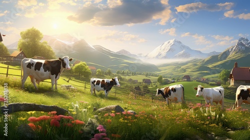 pasture feeding cows