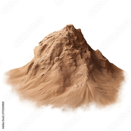 Sand pile isolated on transparent background