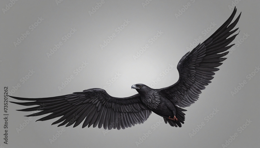 Obraz premium Black wings, silhouette