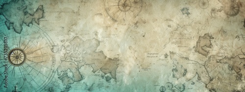 Vintage old sea map background. abstract brown texture travel background. 