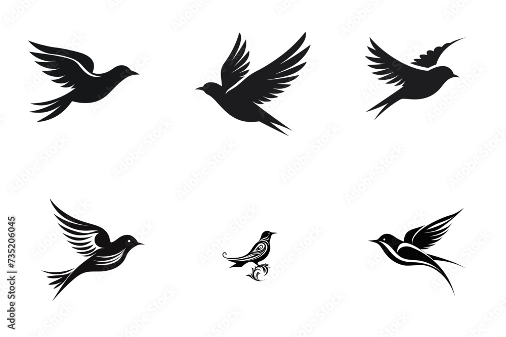 set of silhouettes of birds vector illustration isolated transparent background logo, cut out or cutout t-shirt design
set of silhouettes of birds vector illustration isolated transparent background logo, cut out or cutout t-shirt design
