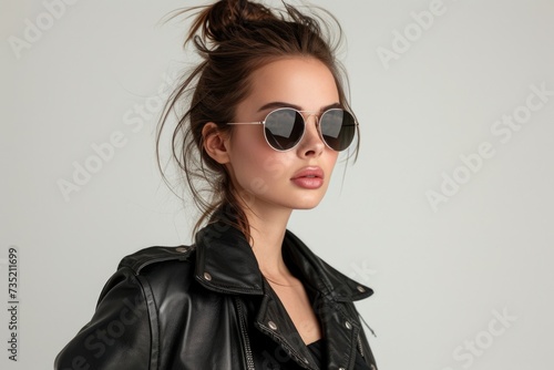 Wallpaper Mural Fashionable woman with sunglasses and sleek hairstyle Torontodigital.ca